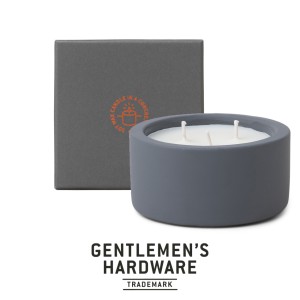 GEN587 Concrete Candle Leather and Vanilla